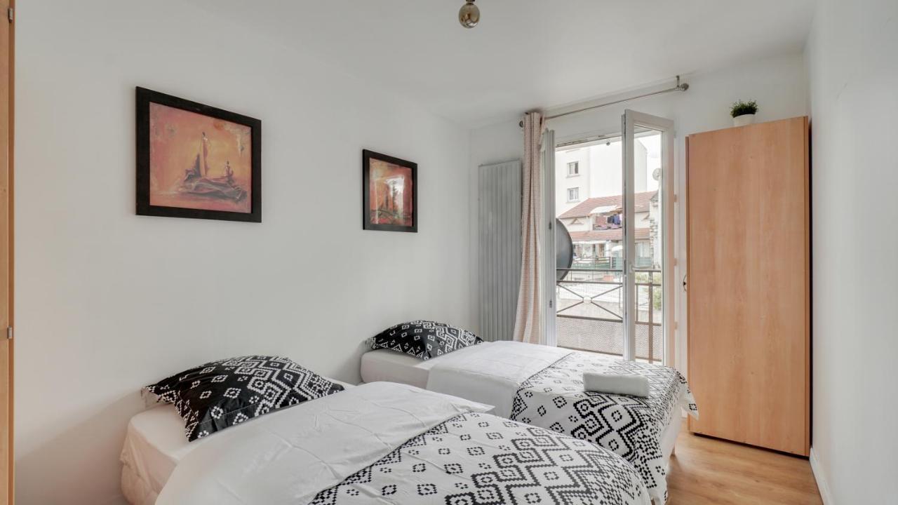 Chic Apart With Parking Near Paris Apartment Aubervilliers Bagian luar foto
